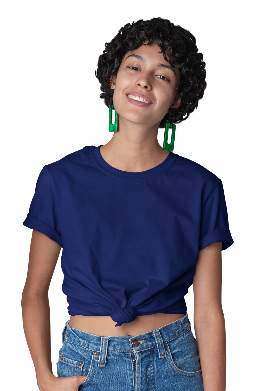 Navy Plain Knot Top - Image 2