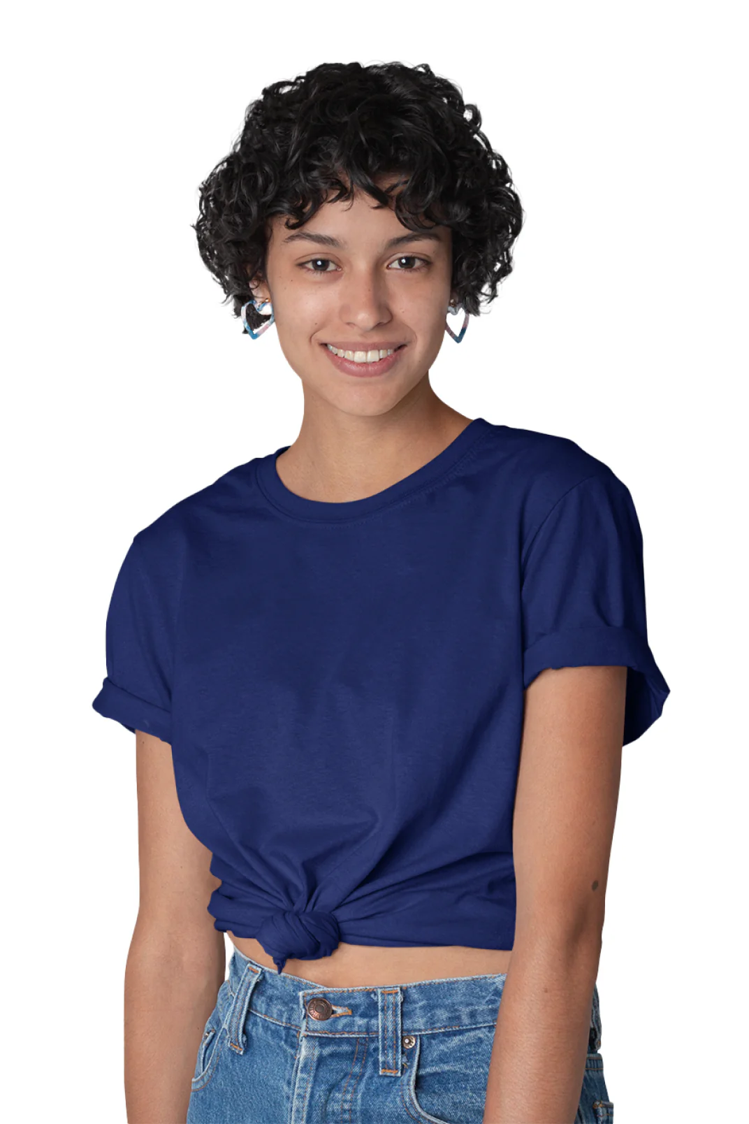 Navy Plain Knot Top - Image 3