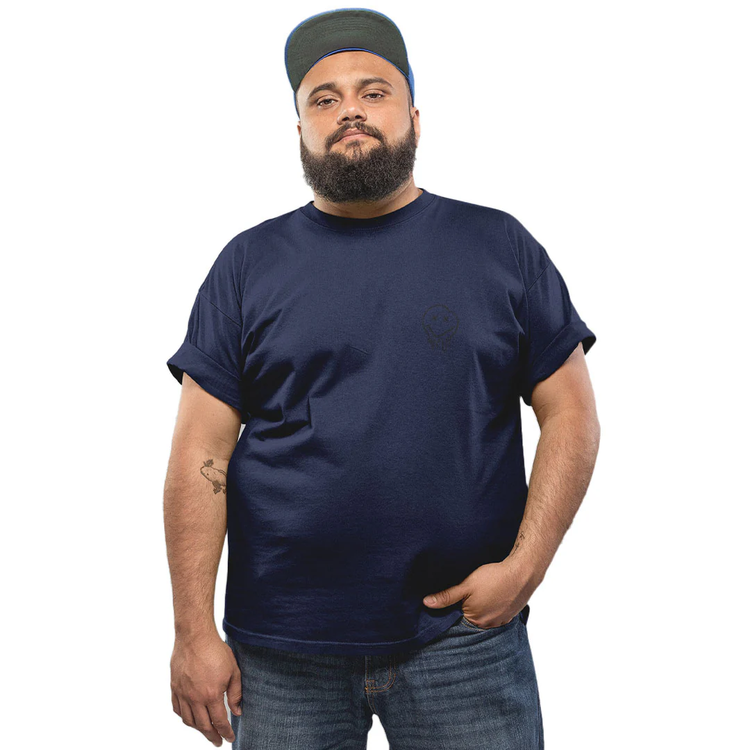 Navy Unisex Plus Size T-Shirt - Image 3