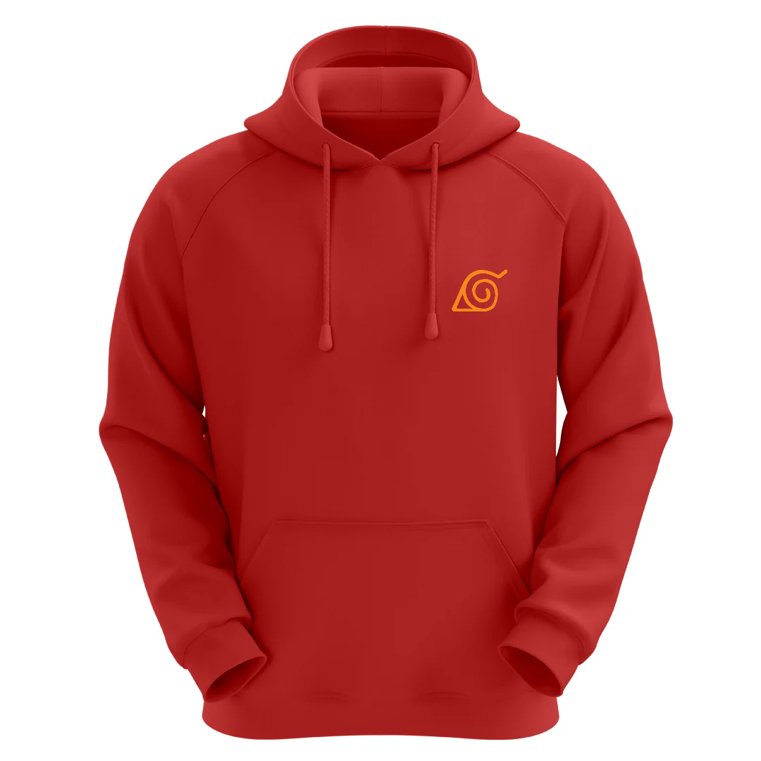 Nine Tails Chakra Model Red Unisex Hoodie - Image 3