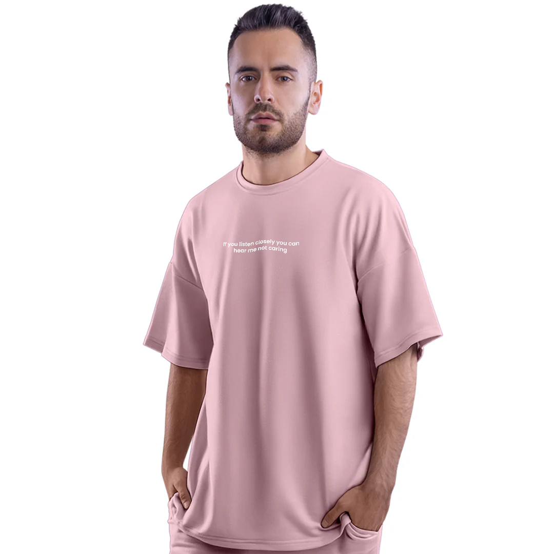 Not Caring Unisex Sarcasm Oversized T-Shirt