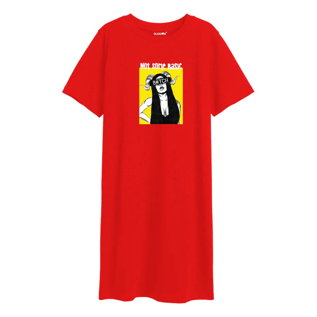 Not Some Basic Bitch T-Shirt Dress - Image 3