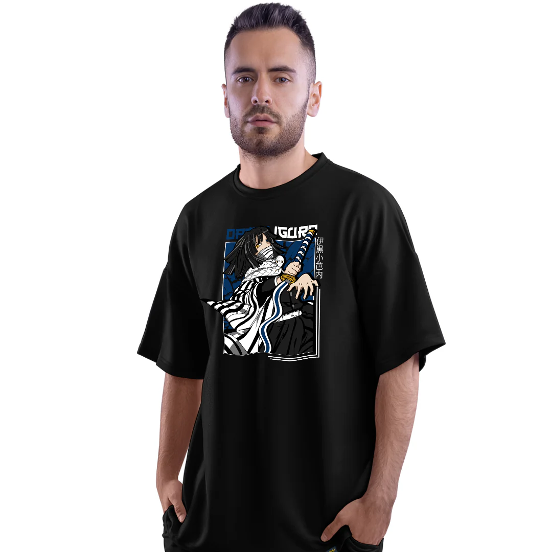 Obanai Iguro Black Unisex Oversized T-Shirt