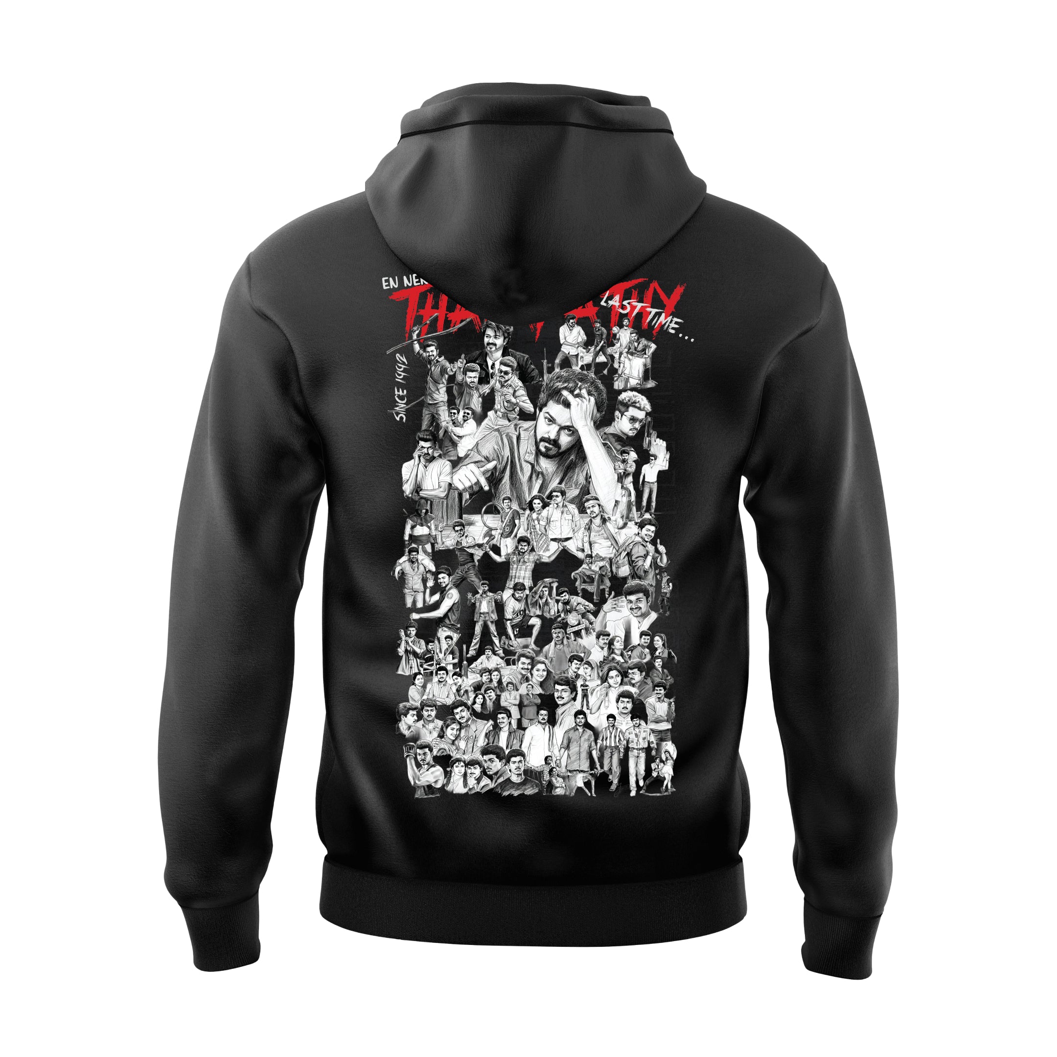 One Last Time Thalapathy Vijay Black Hoodie - Image 3