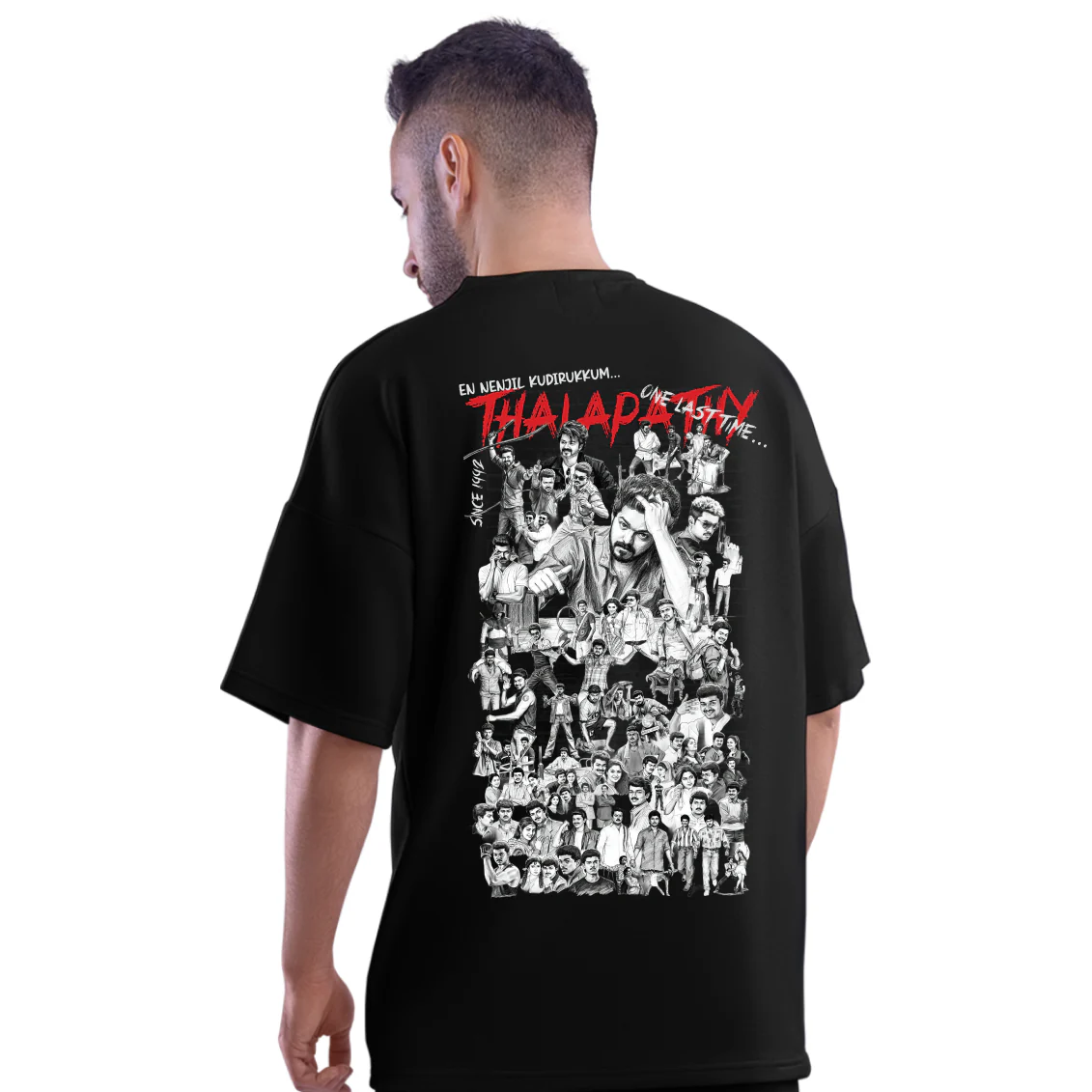 One Last Time Thalapathy Vijay Oversized T-Shirt - Image 4