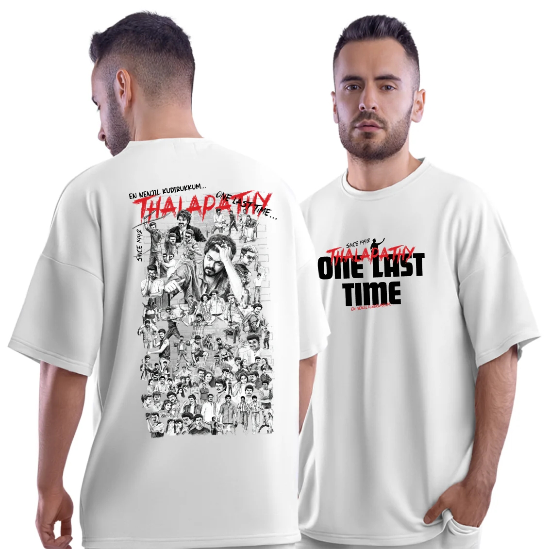 One Last Time Thalapathy Vijay Oversized T-Shirt - Image 6
