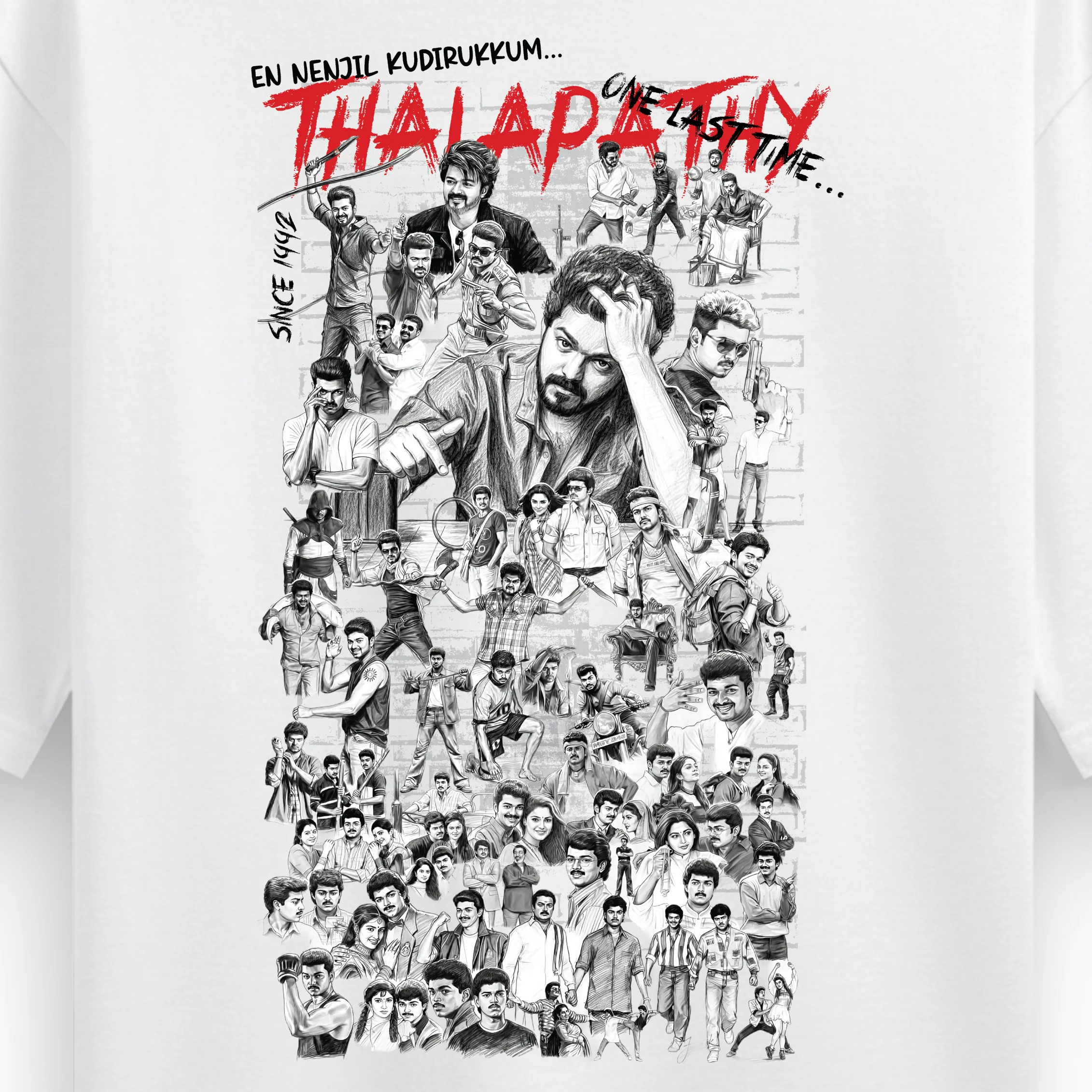 One Last Time Thalapathy Vijay Oversized T-Shirt - Image 7