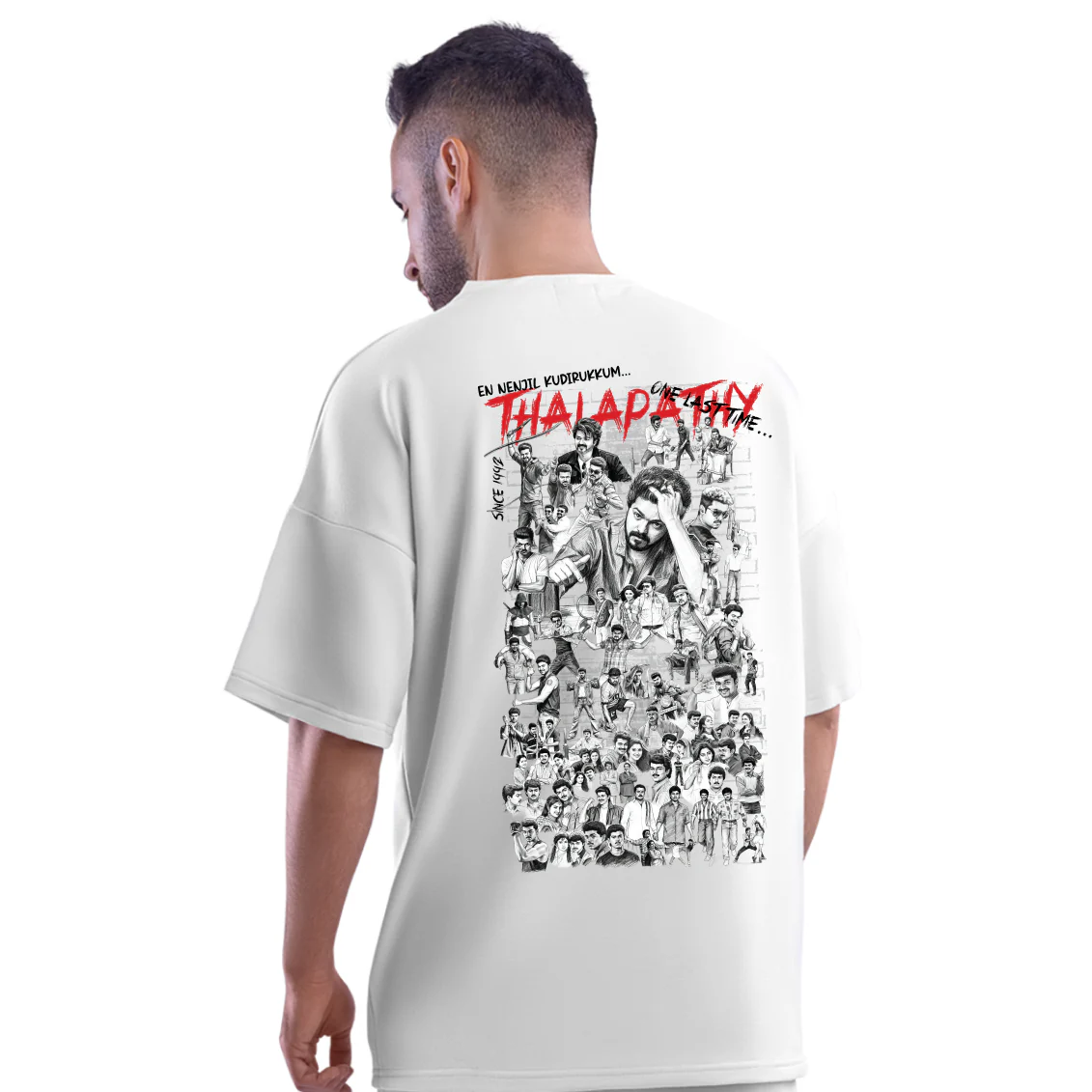 One Last Time Thalapathy Vijay Oversized T-Shirt - Image 9