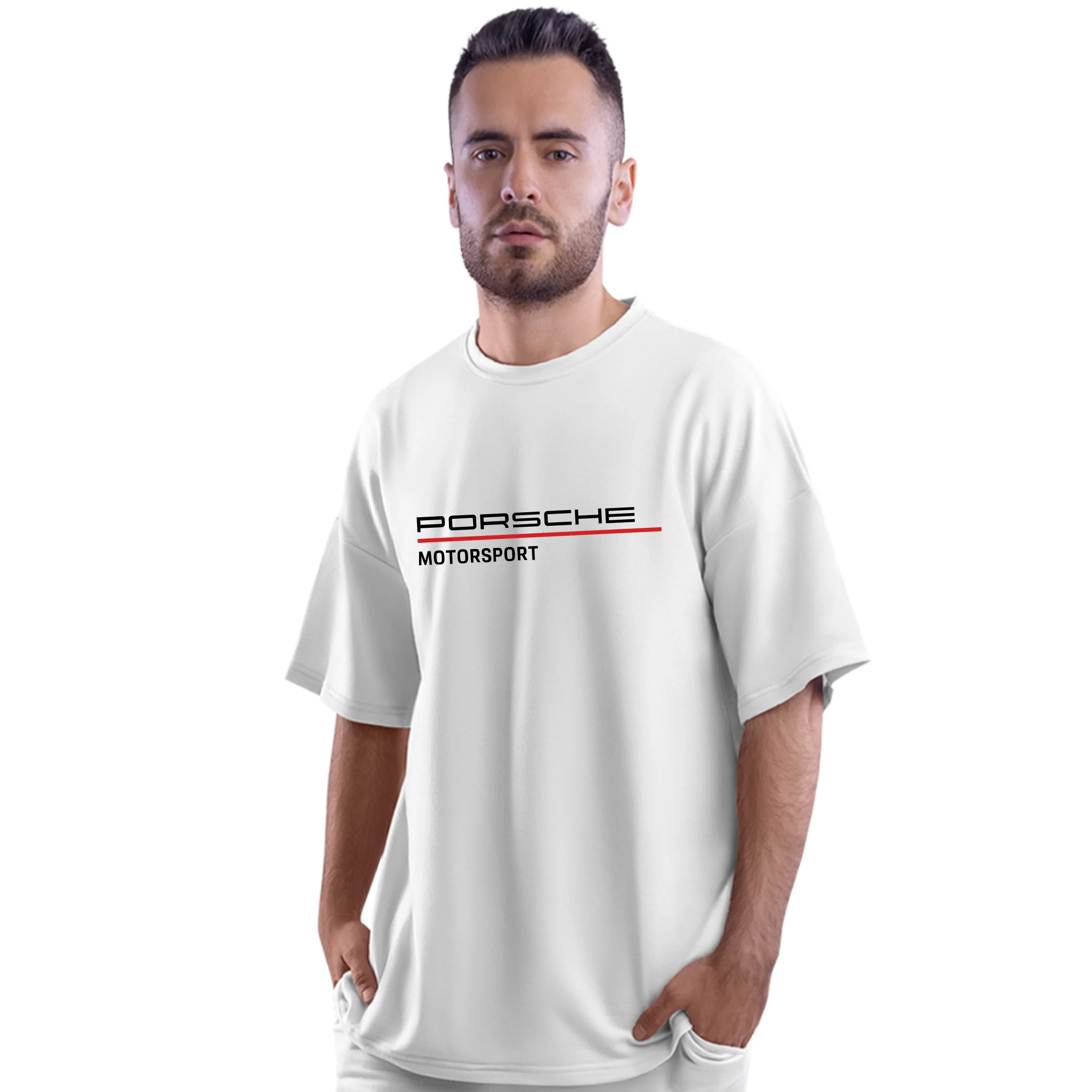 Motorsport Oversized T-Shirt White Limited Edition - Image 3