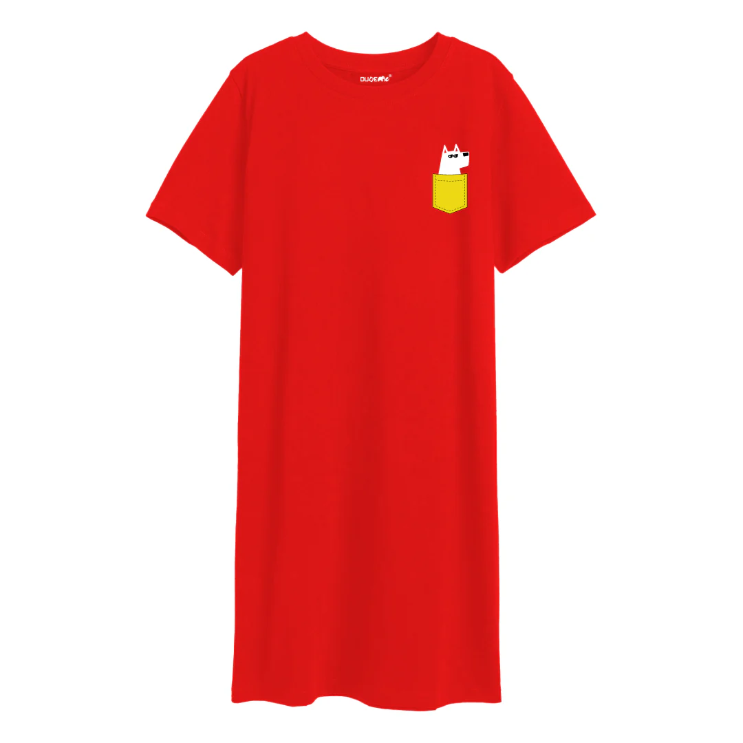 Pocket Dog T-Shirt Dress - Image 3