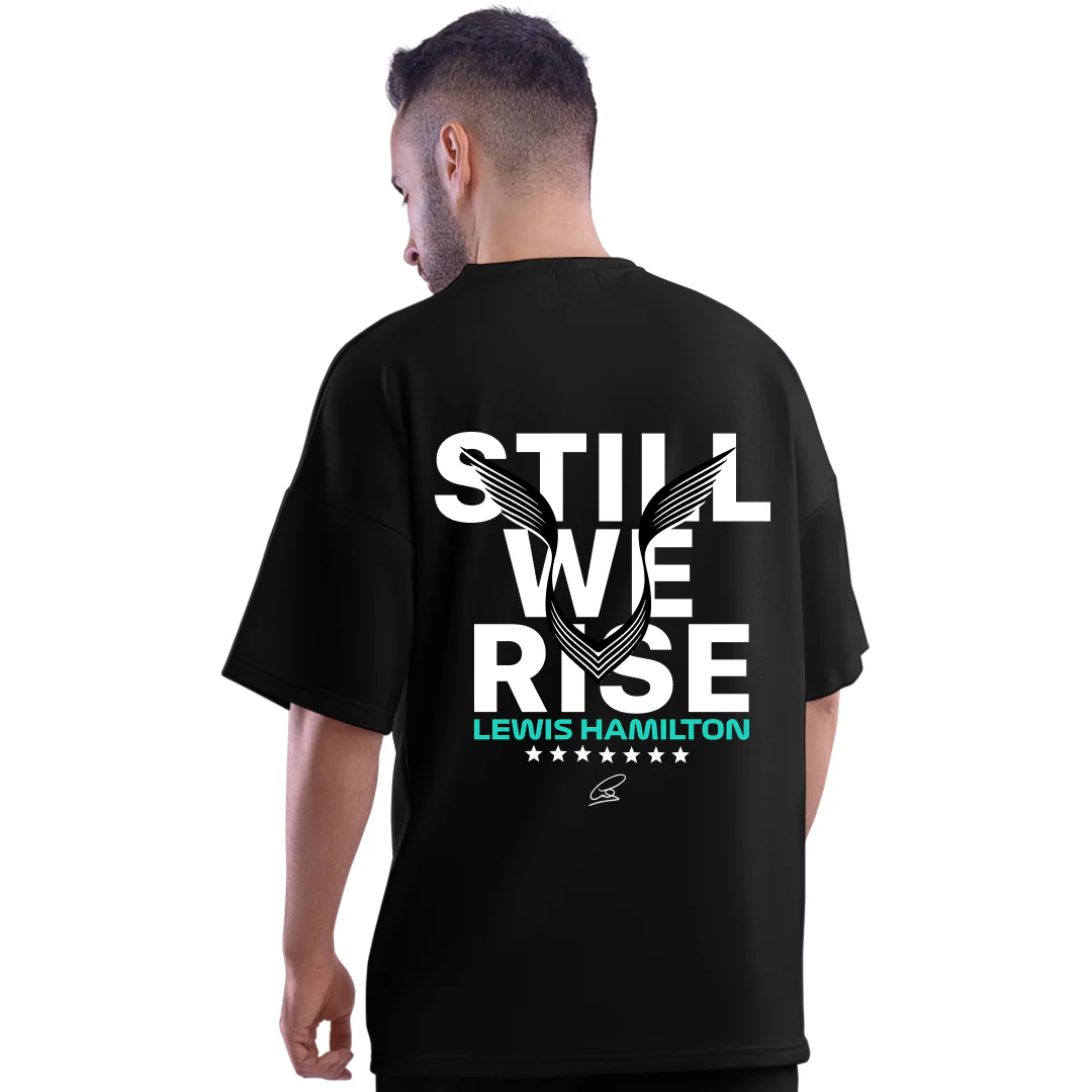 Still We rise Unisex Motorsport Oversized T-Shirt - Image 3