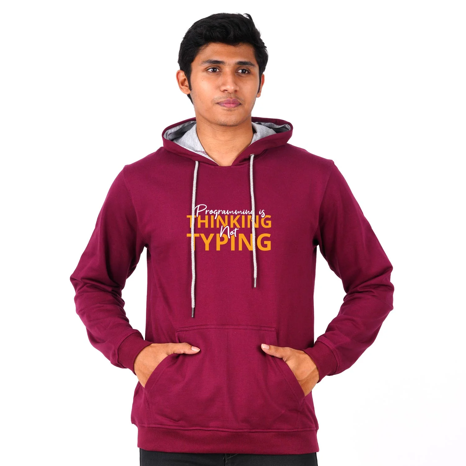 Programming Is Thinking Not Typing Unisex Hoodie - Image 3