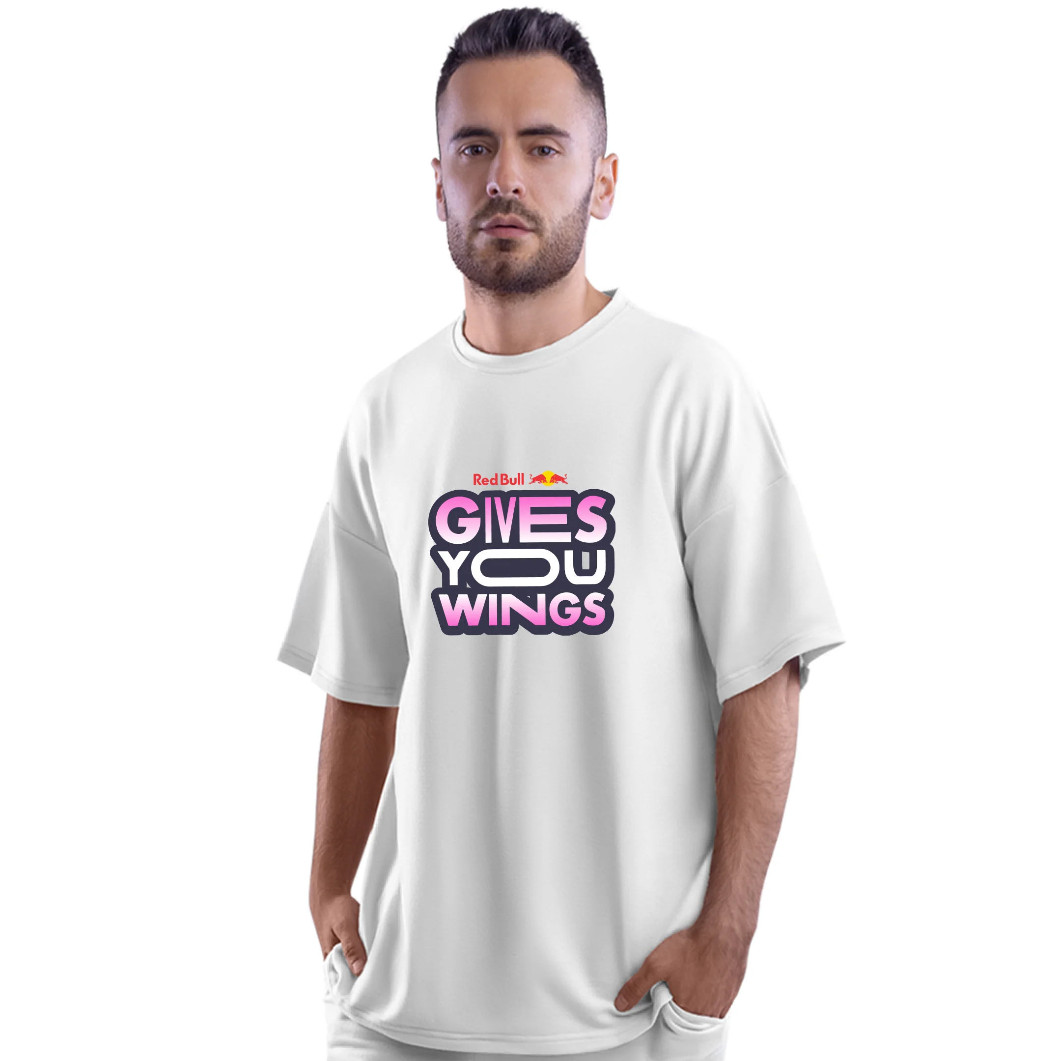 Red Bull Gives You  Wings - Oversized T-Shirt  Motorsport Edition - Image 3