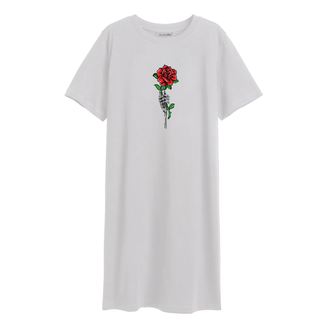 Rose & Bones T-Shirt Dress - Image 3
