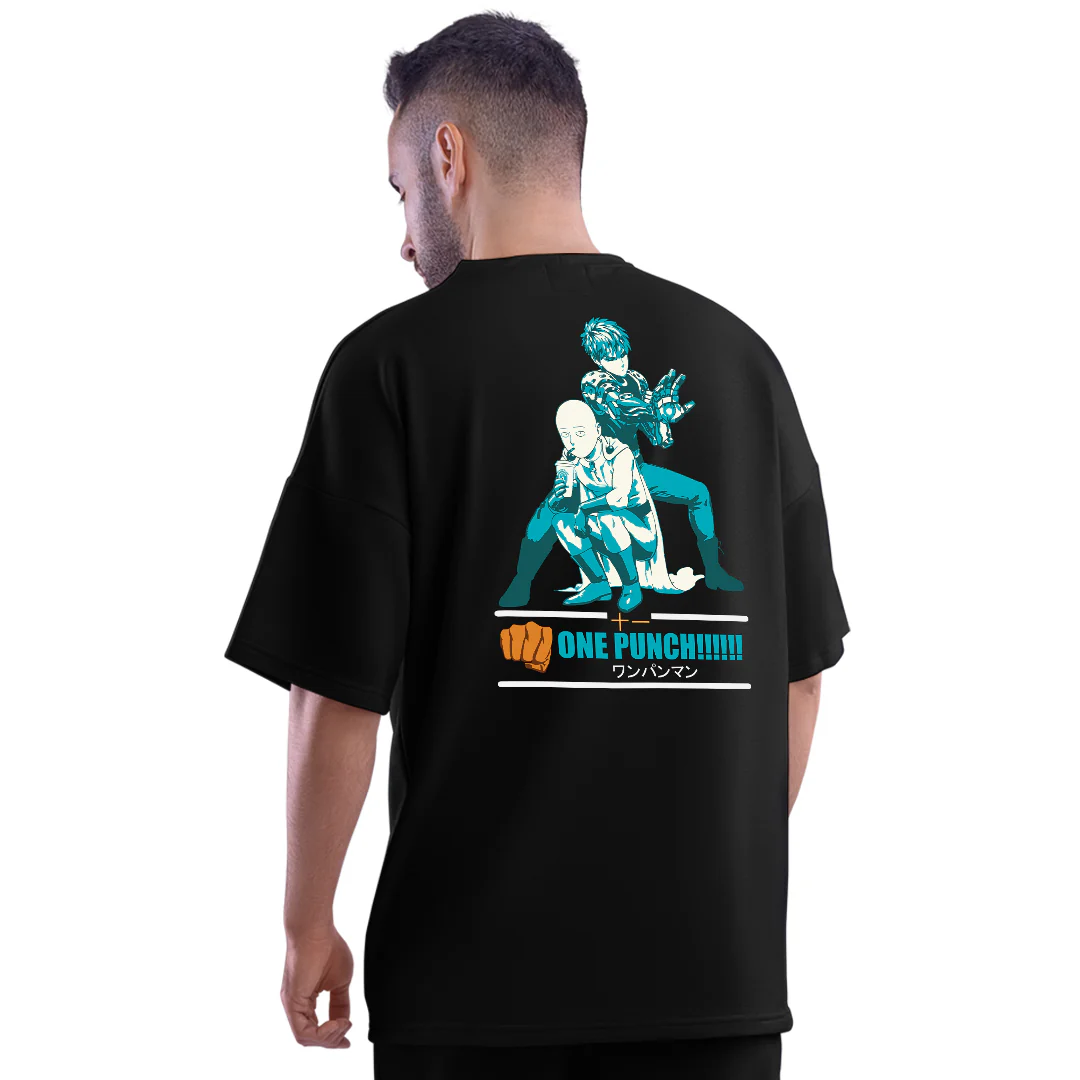 Saitama Oppai Unisex Oversized Anime T-Shirt - Image 3