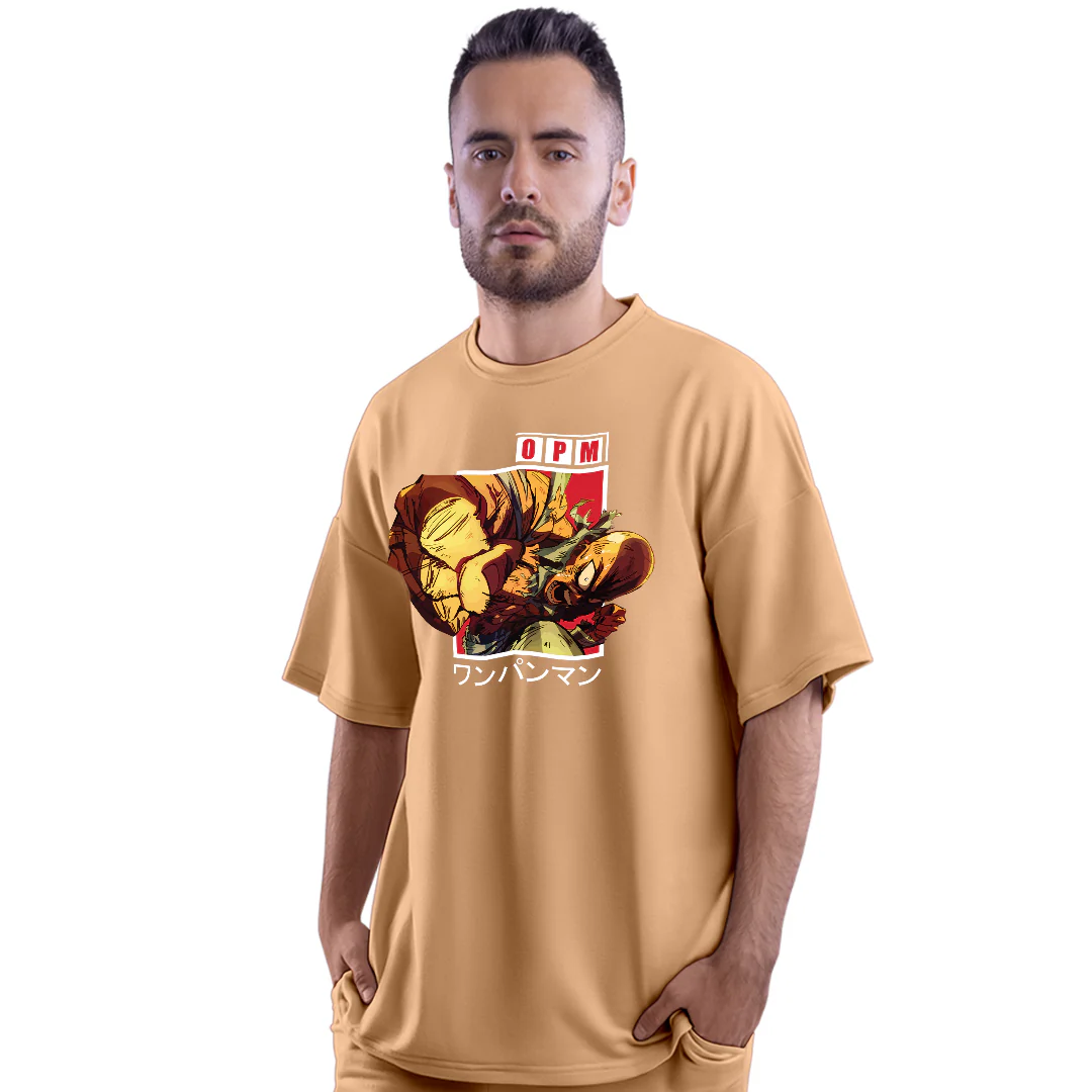 Saitama's Rage Unisex Oversized Anime T-Shirt