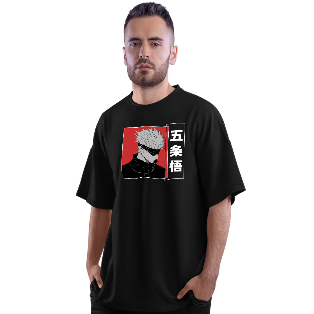 Satoru Gojo Otaku Unisex Oversized Anime T-Shirt - Image 3