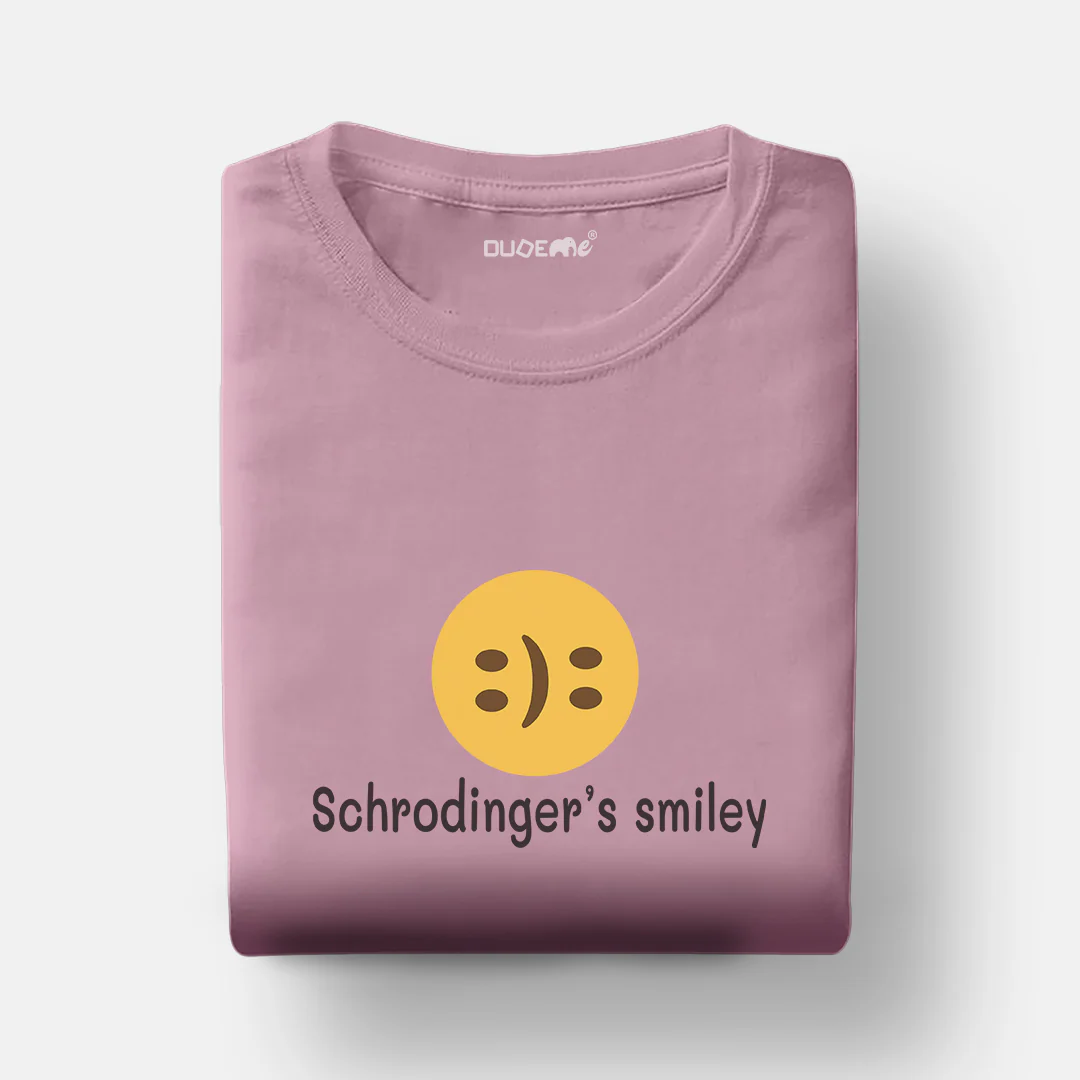 Schrodinger's Smiley Half Sleeve Unisex Geek T-Shirt