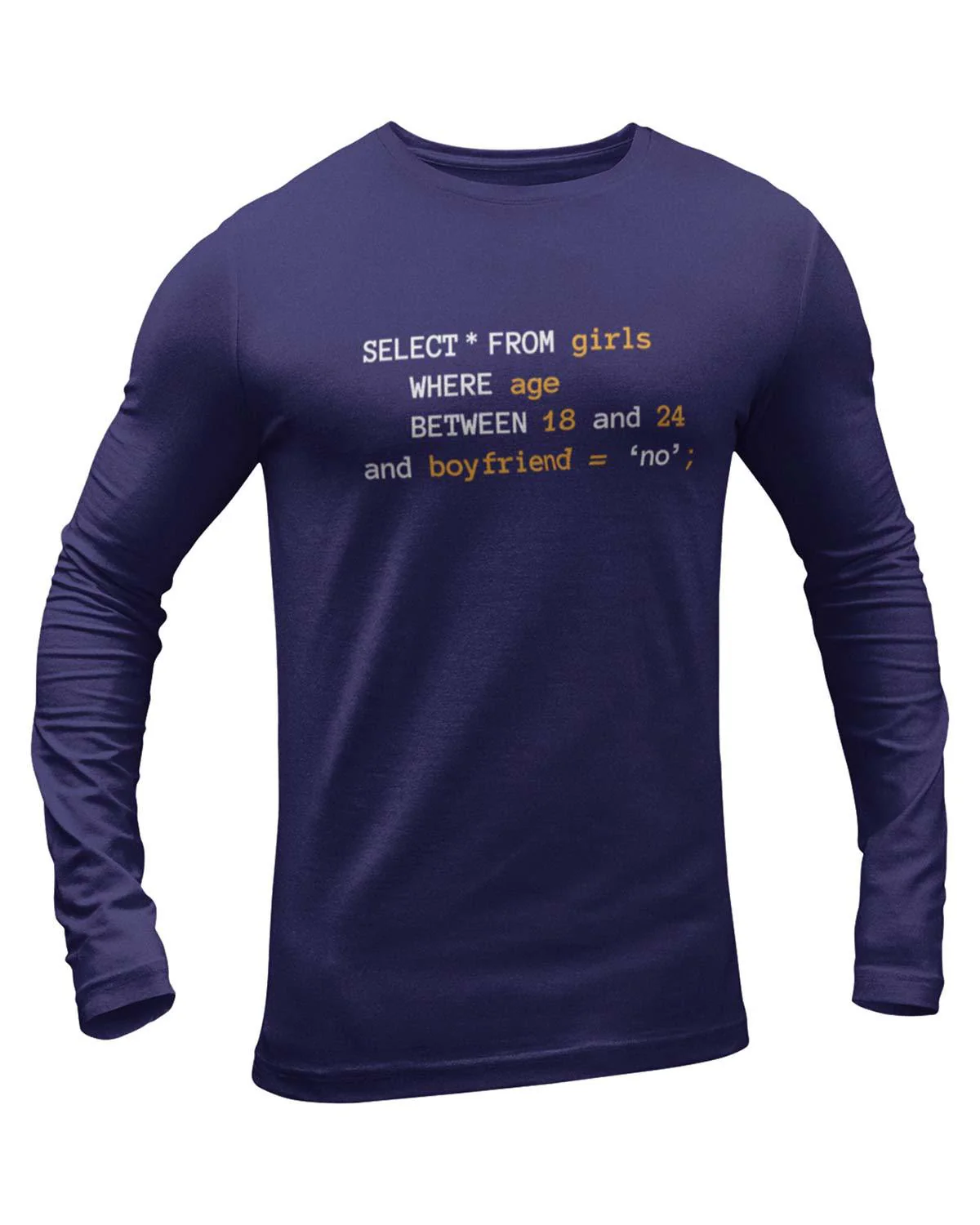 Select Girls Between 18 and 25 Full Sleeve Geek T-Shirt