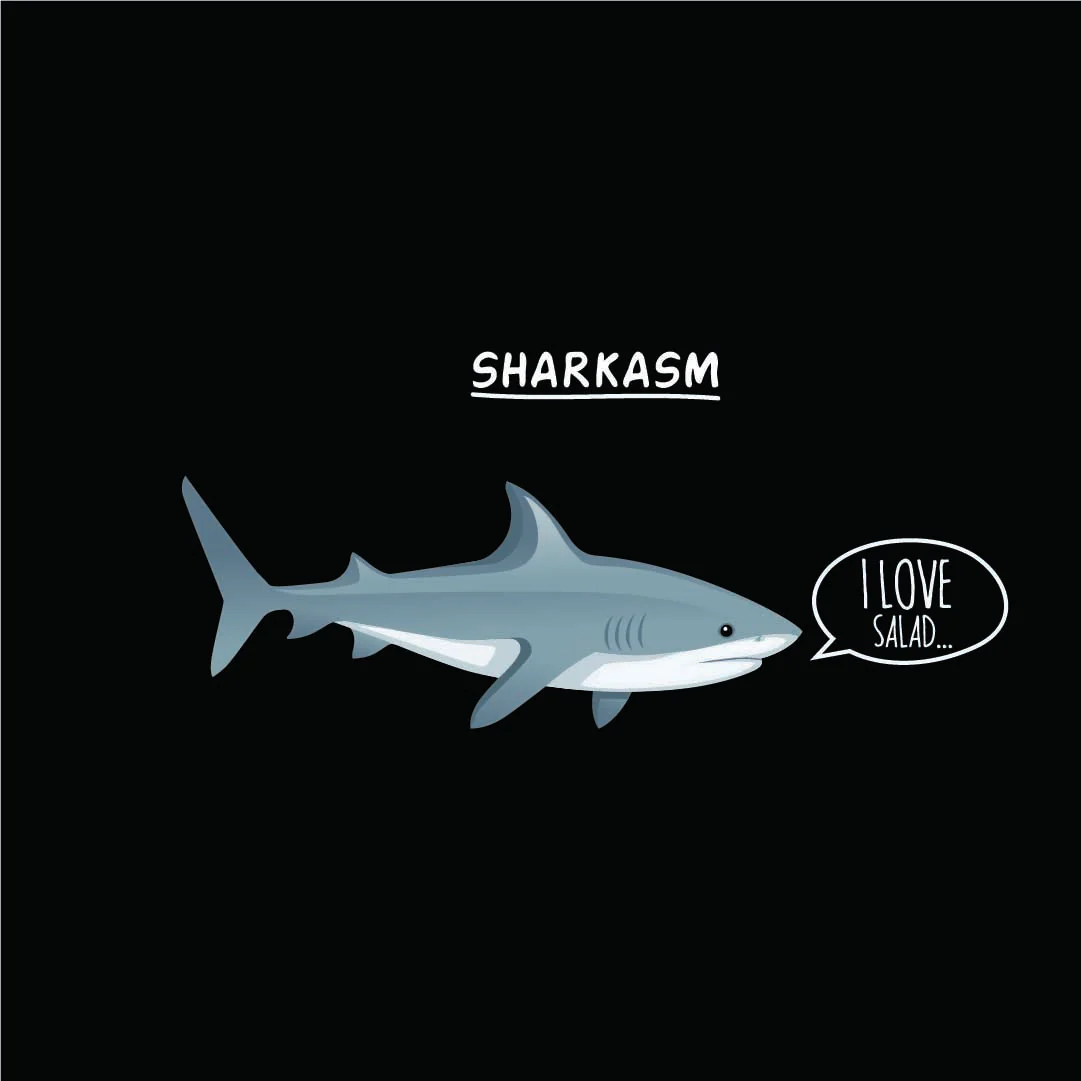 Sharkasm Cropped Hoodie - Image 2
