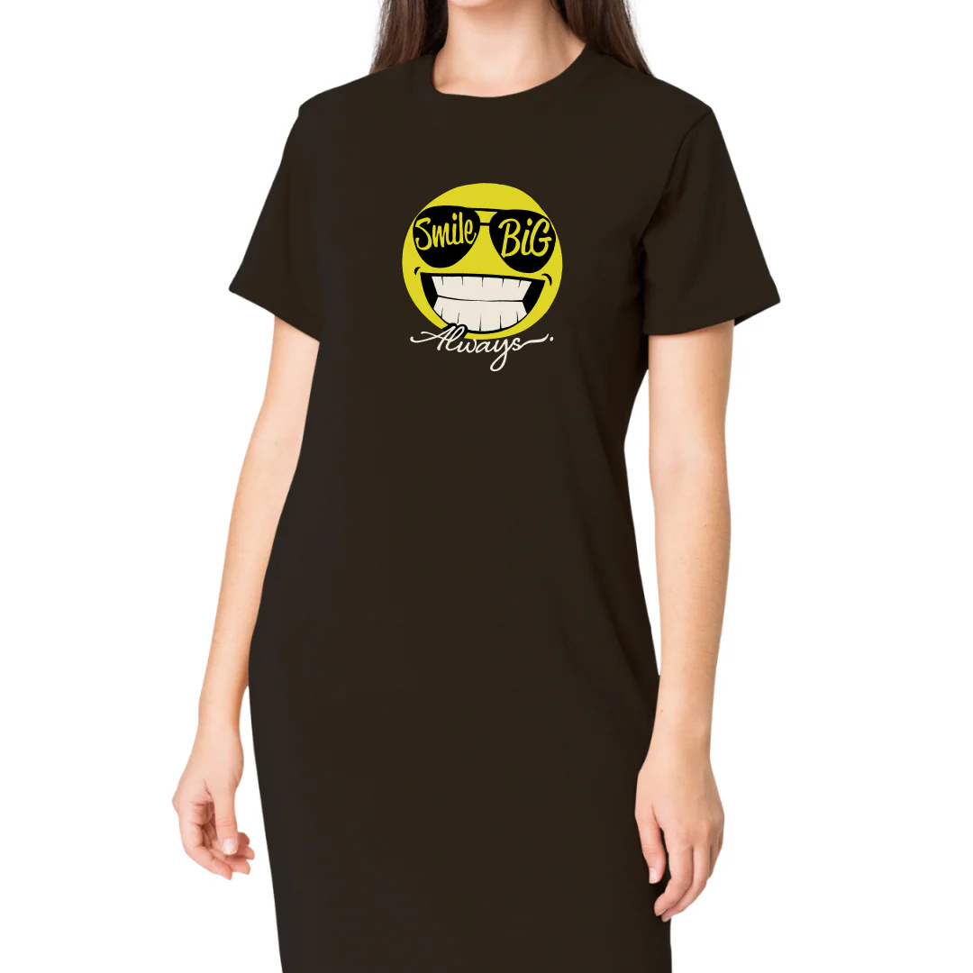 Smile Big Always T-Shirt Dress