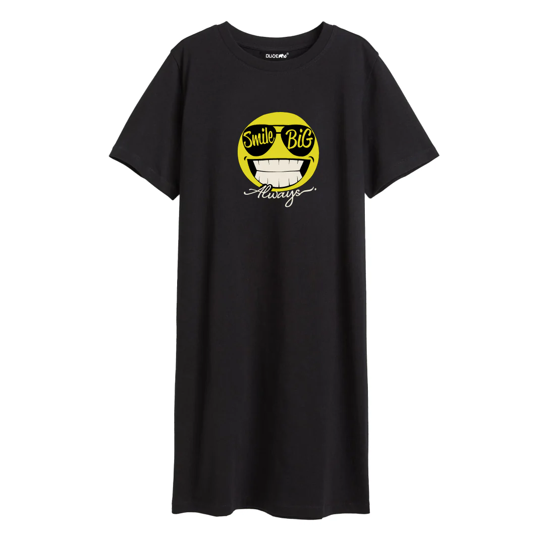 Smile Big Always T-Shirt Dress - Image 3
