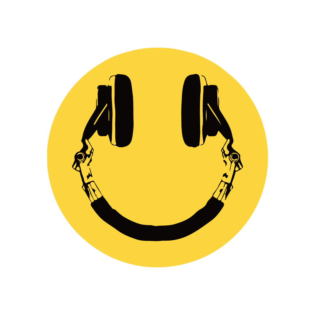 Smiley Headphone Minimalist Half Sleeve Unisex T-Shirt - Image 3