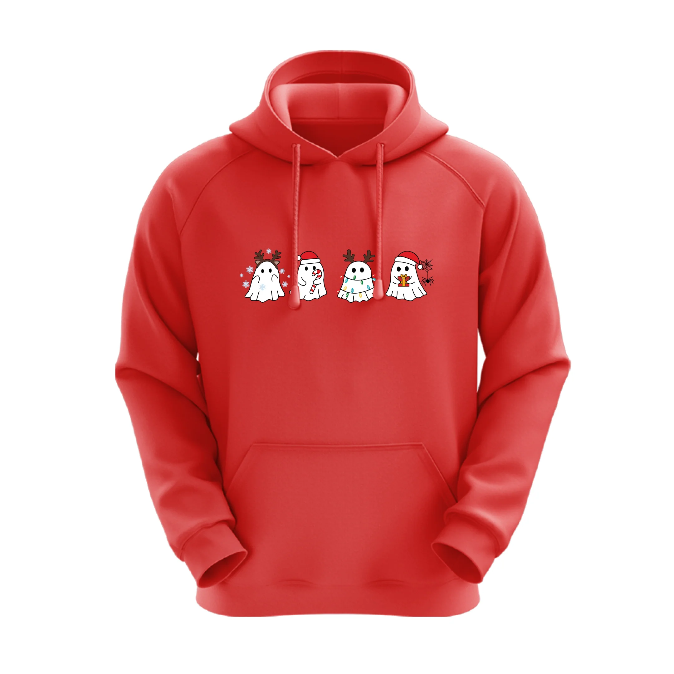 Spooky Cute Christmas Red Hoodie - Image 2