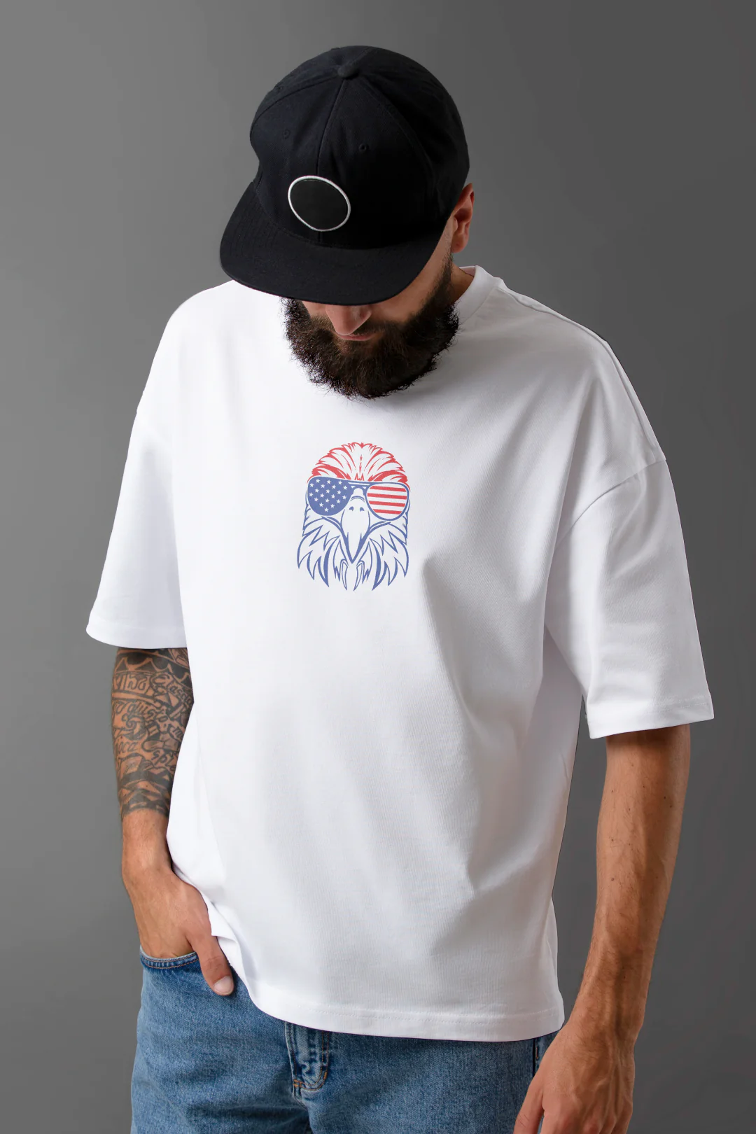 USA Flag Oversized T-Shirt - Image 2