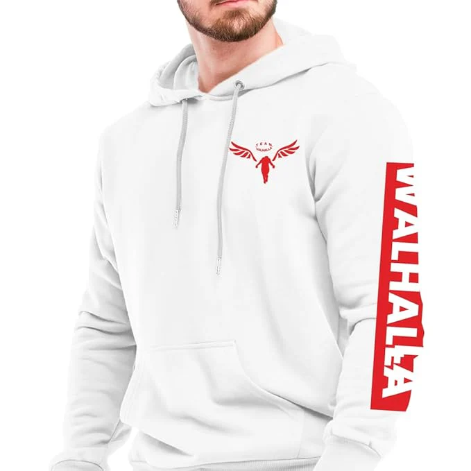 Team Valhalla White Unisex Anime Hoodie - Image 4