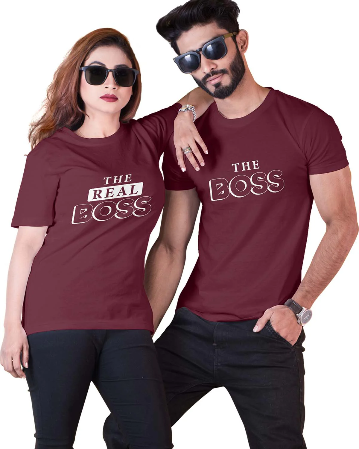 The Boss The Real Boss Couple T-Shirt - Image 4