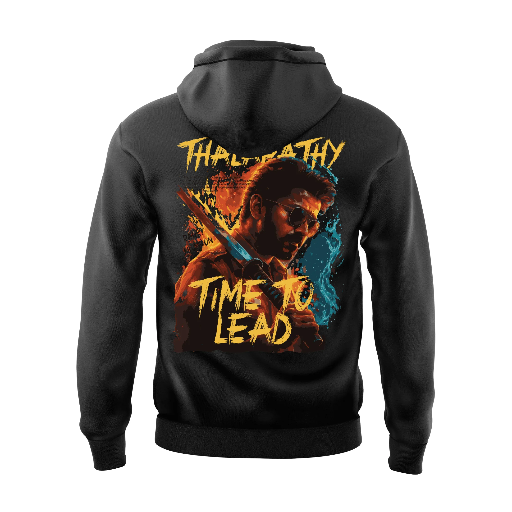 Time To Lead Thalapathy Vijay Black Hoodie - Image 3