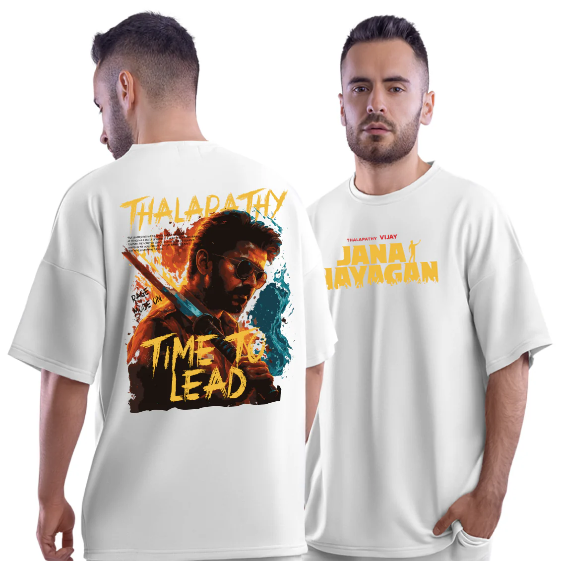 Time To Lead Thalapathy Vijay Oversized T-Shirt - Image 5