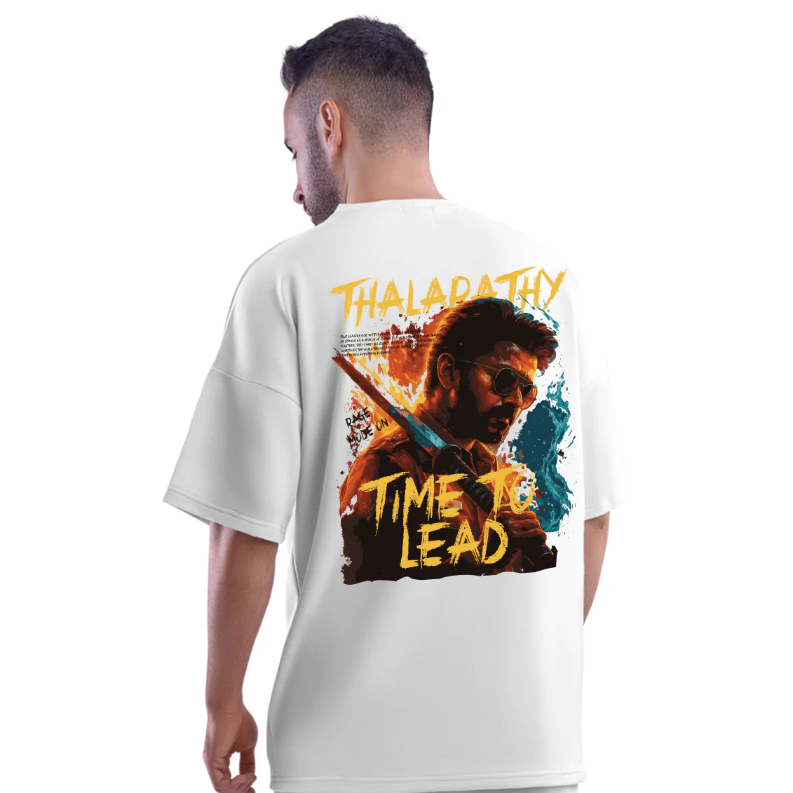 Time To Lead Thalapathy Vijay Oversized T-Shirt - Image 7