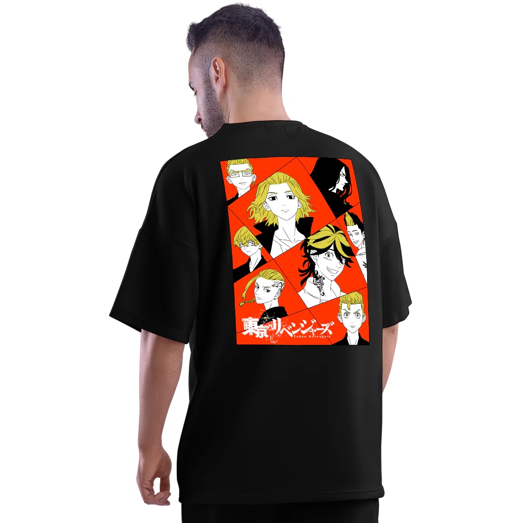 Tokyo Revengers Black Unisex Oversized T-Shirt - Image 3