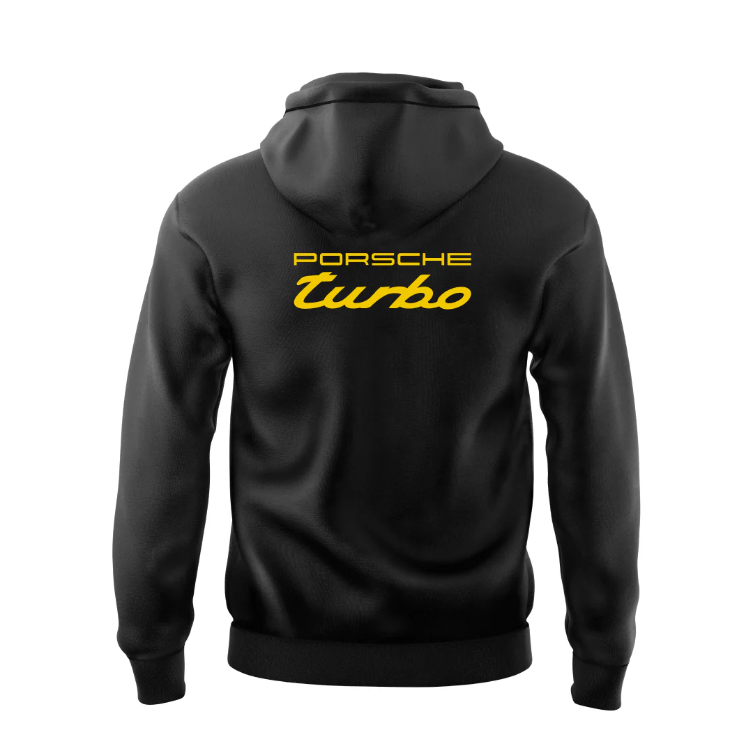Turbo Black Unisex Motorsport Hoodie - Image 3