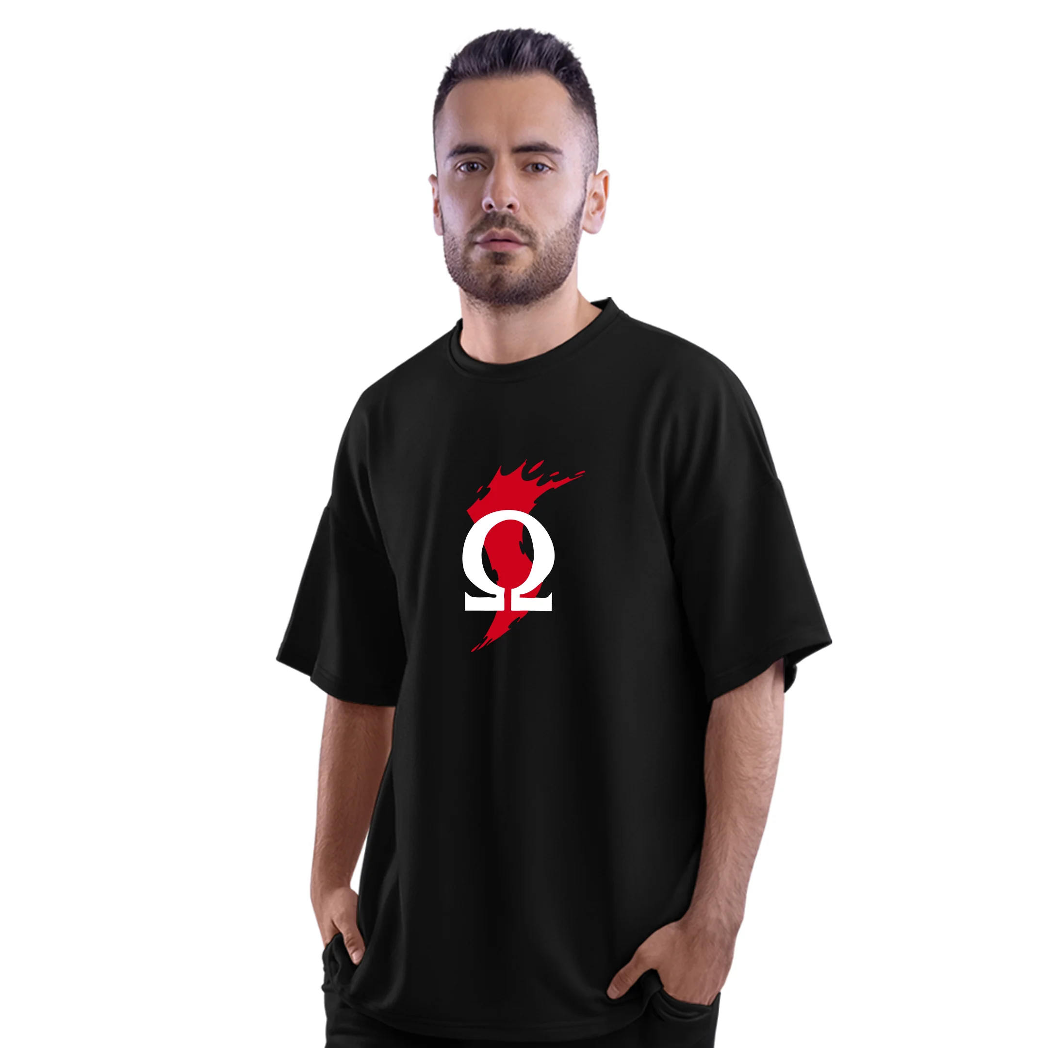 Warrior Valor – Norse Rage Edition Gaming Oversized T-Shirt Black - Image 3