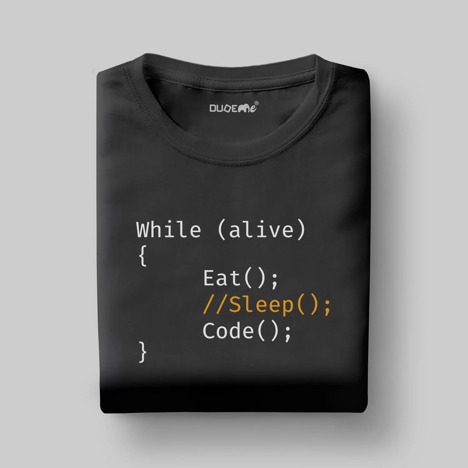 While Alive Eat Sleep Code Half Sleeve Unisex T-Shirt - Image 3