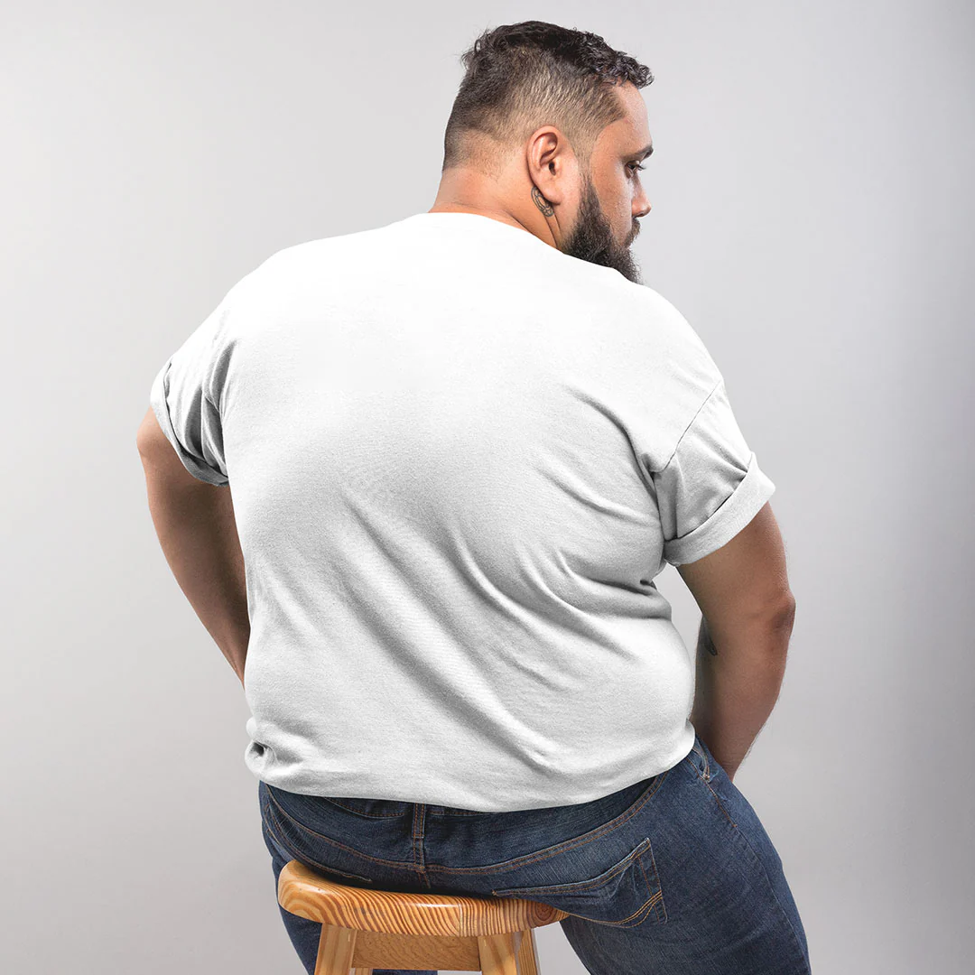 White Unisex Plus Size T-Shirt - Image 3