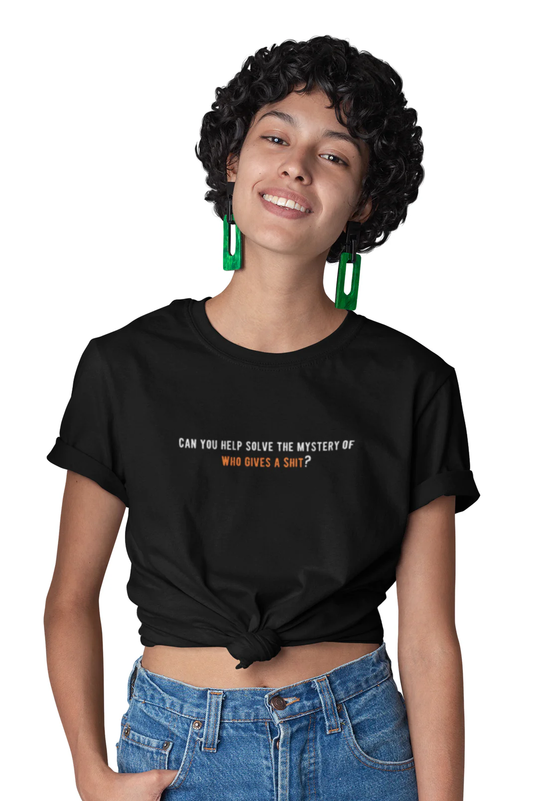 Who Gives A Shit - Knot Crop Top - Image 2