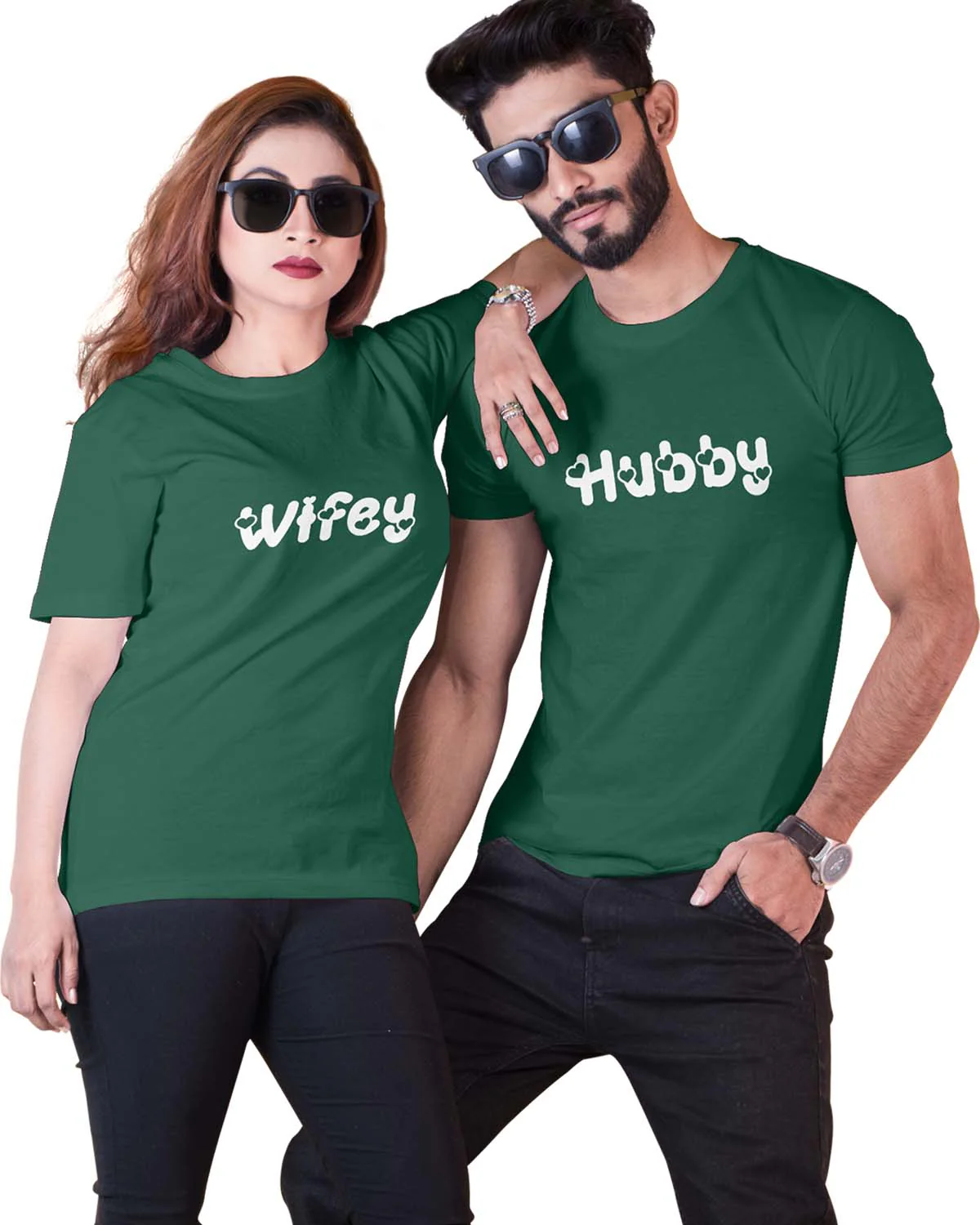 Wifey Hubby Couple T-Shirt - Image 3