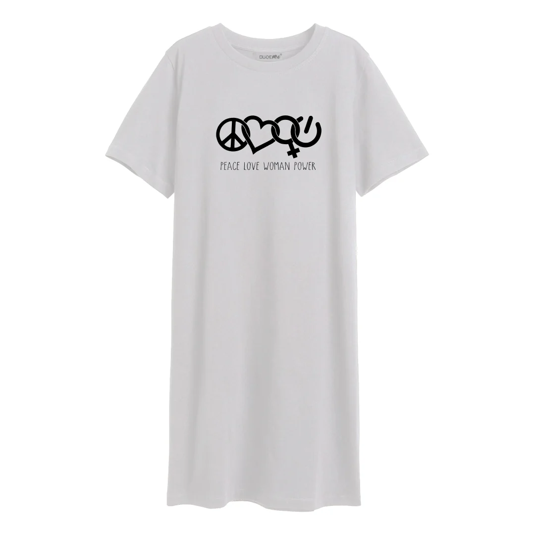 Women Power T-Shirt Dress - Image 3