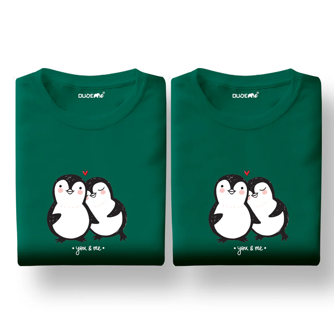 You And Me Penguin Couple T-Shirt - Image 4
