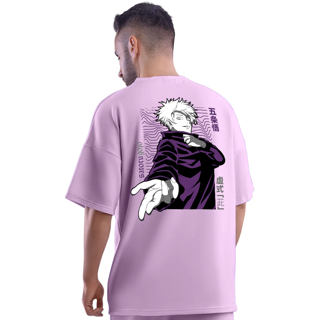Yowai Mo Satoru Lilac Unisex Oversized T-Shirt - Image 3